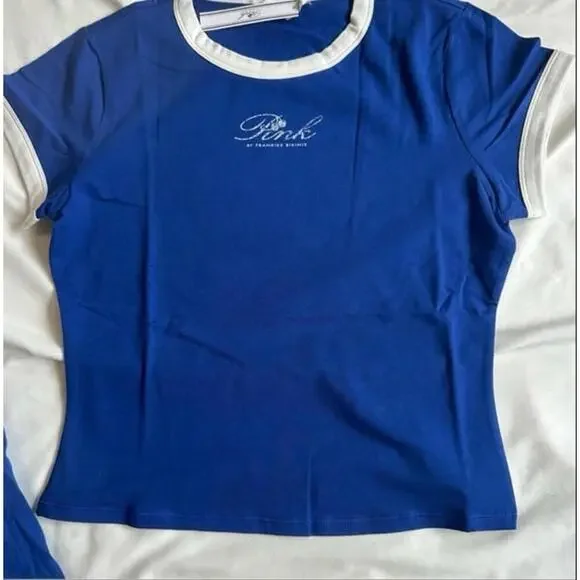 Frankie's Bikinis Brooklyn blue shirt and shorts Set